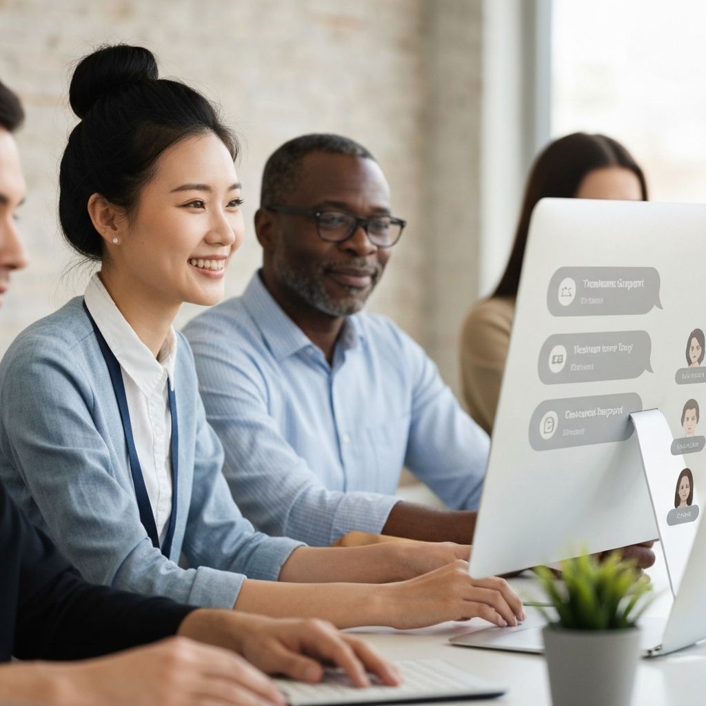 Equipe de atendimento pronta para ajudar
